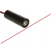 Laserový modul s optikou vykresľujúcou kríž - Červený, 10mW 12mm 5V