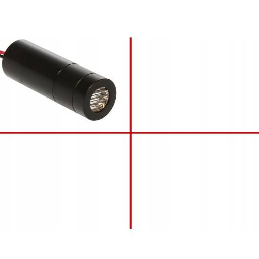 Foto - Laserový modul s optikou vykresľujúcou kríž - Červený, 10mW 12mm 5V