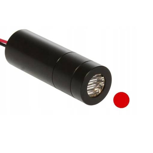 Foto - Laserový modul, bod- Červený, 10mW 12mm 5V