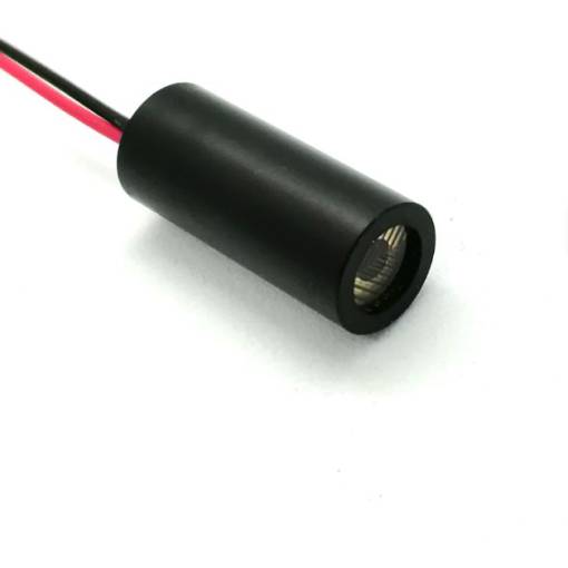 Foto - Laserový modul s fixnou optikou vykresľujúci čiaru 90° - Červený, 635nm, 1mw