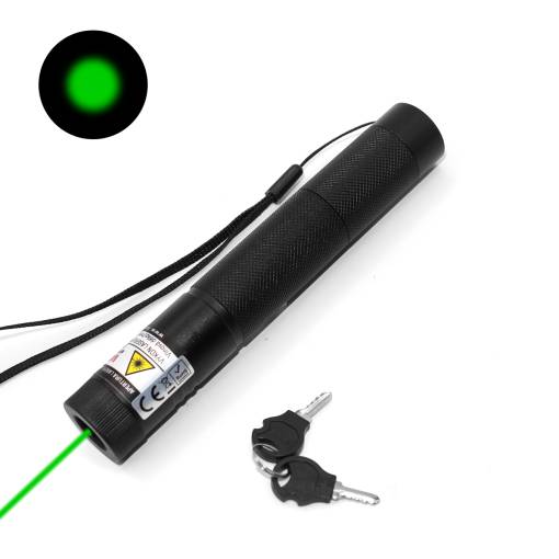 Foto - Laserové ukazovátko na kľúč - Zelené, 100mW 532nm